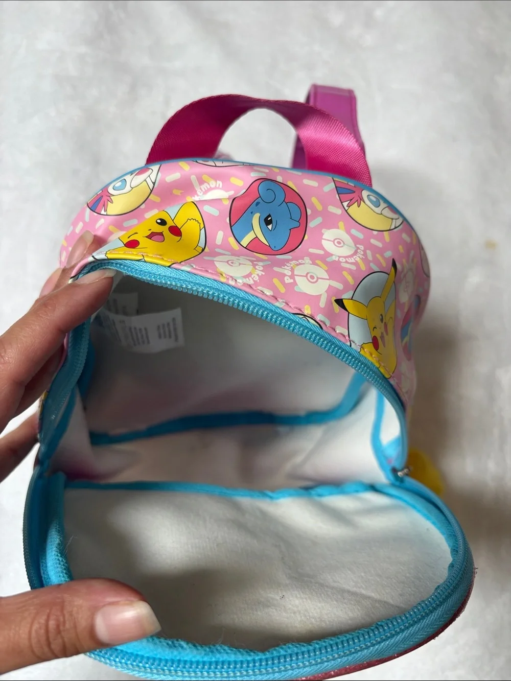 Bioworld Pink and Teal Pokemon Kids Backpack with Pikachu